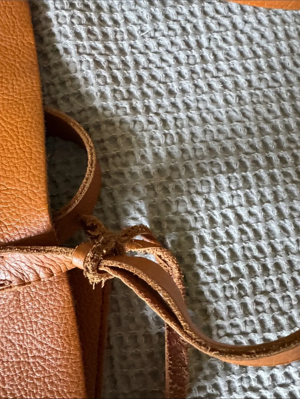 Women's Leather Tote Bag in Cognac Brown